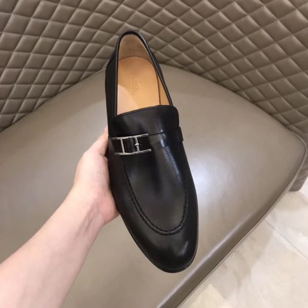HERM Men's Monterey Loafers In Black Calfskin