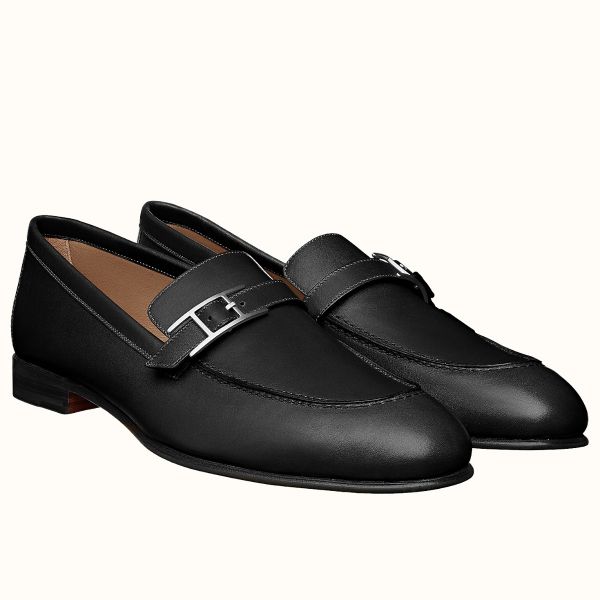 HERM Men's Monterey Loafers In Black Calfskin