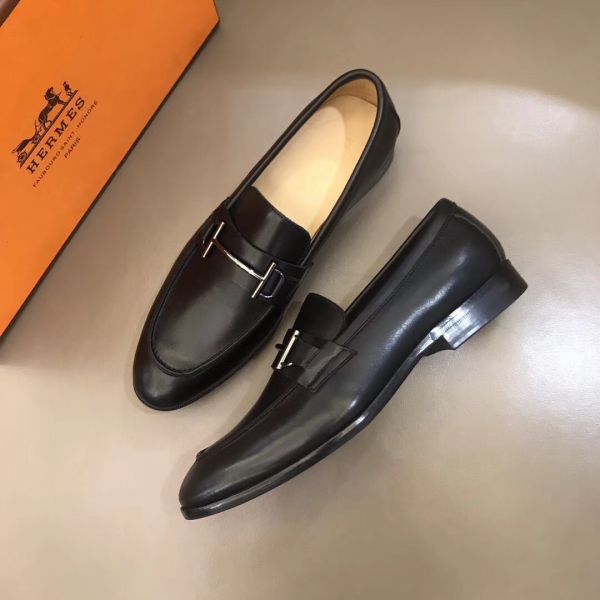 HERM Men's Sydney Loafers In Black Calfskin
