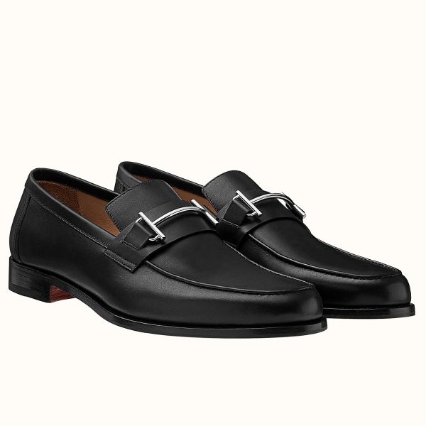 HERM Men's Sydney Loafers In Black Calfskin