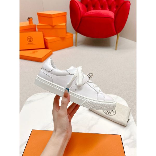 HERM Men's Day Sneakers in White Leather