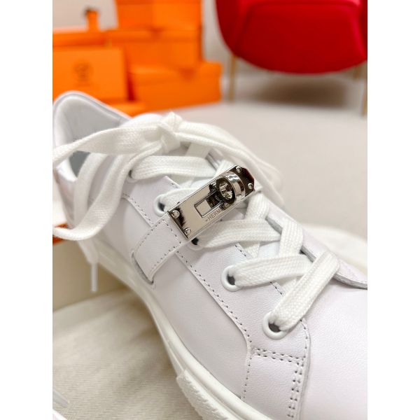 HERM Men's Day Sneakers in White Leather