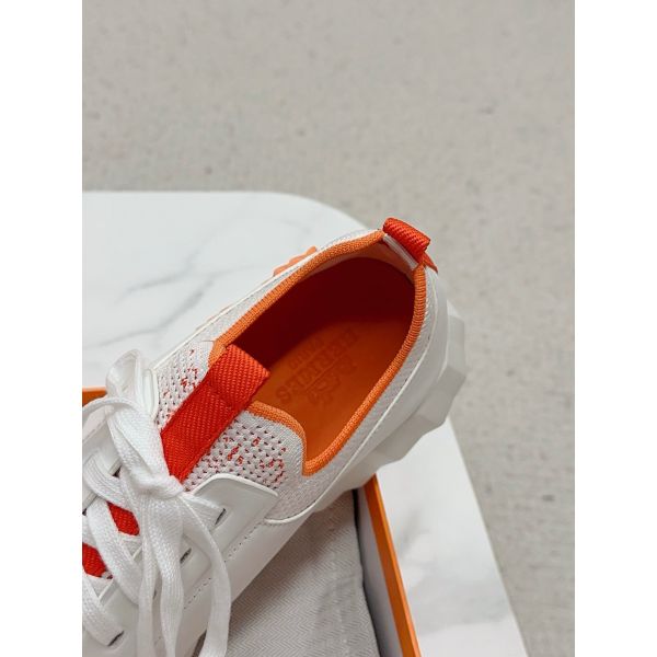 HERM Men's Depart Sneakers in Orange Gradient Knit