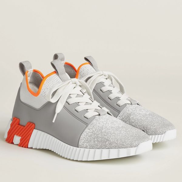 HERM Men's Depart Sneakers in Grey Gradient Knit