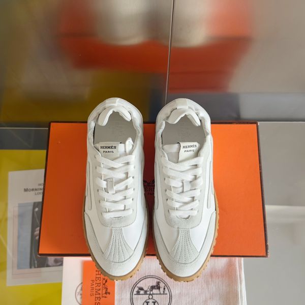 HERM Men's Jet Sneakers in White Nappa Leather