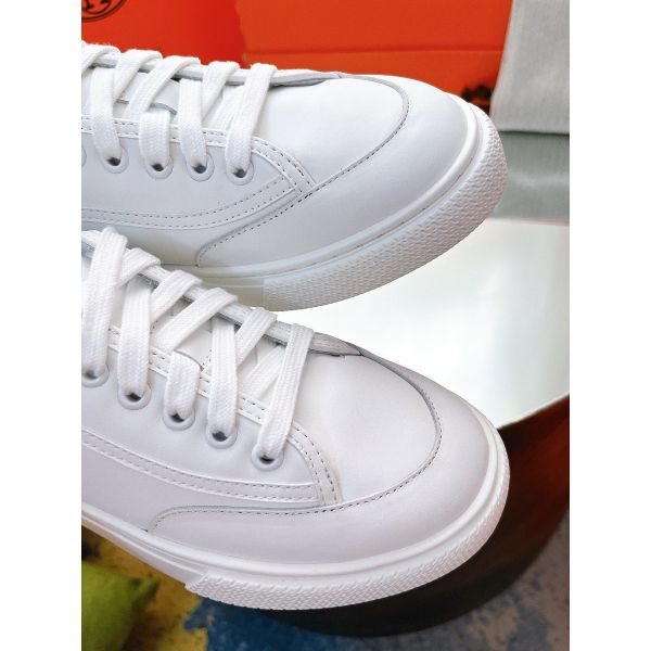 HERM Men's Get Sneakers in White Calfskin