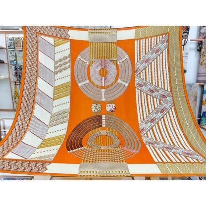 HERM Orange Dressage Tressage Shawl 140