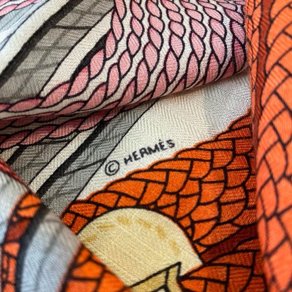 HERM Rose/Naturel Dressage Tressage Shawl 140
