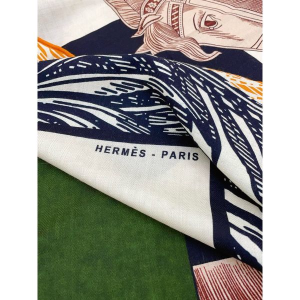 HERM Black/White Cavalier en Formes Shawl 140