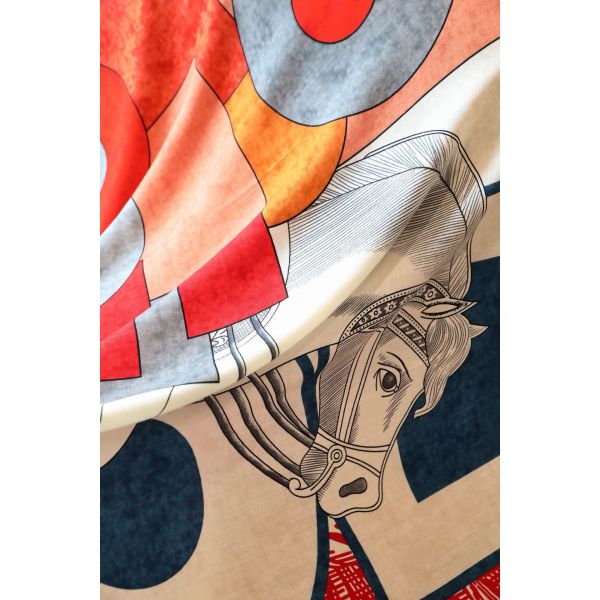 HERM Grenadine Cavalier en Formes Shawl 140