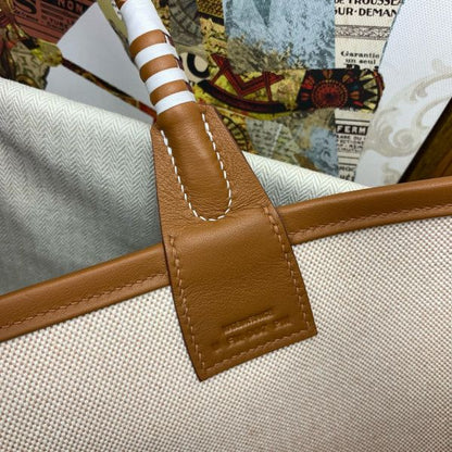 HERM Steeple 25 Bag in H Plume Canvas with Clic Clac Panoplie Equestre