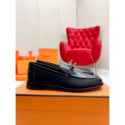 HERM Women's Destin Loafers in Black Leather