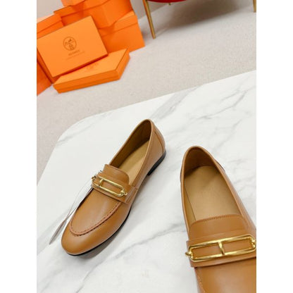 HERM Women's Colette Loafers in Brown Leather