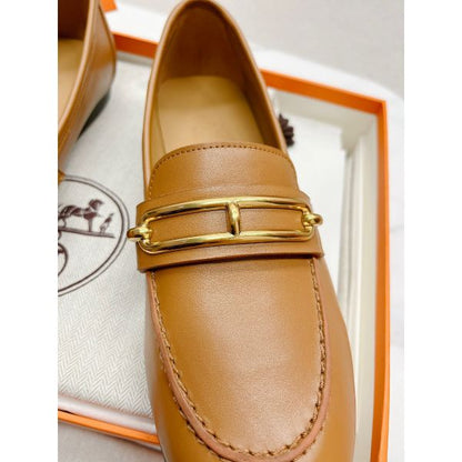 HERM Women's Colette Loafers in Brown Leather