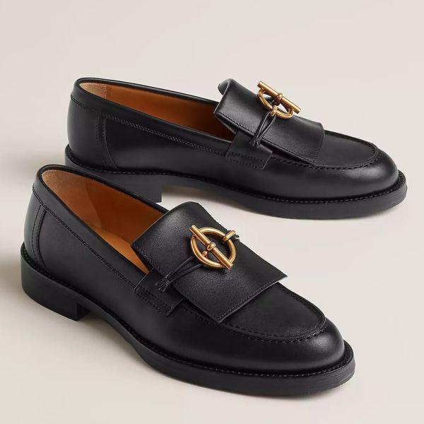 HERM Women's Impact Loafers in Black Leather