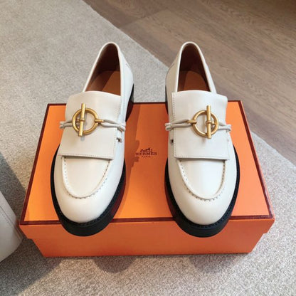 HERM Women's Impact Loafers in White Leather