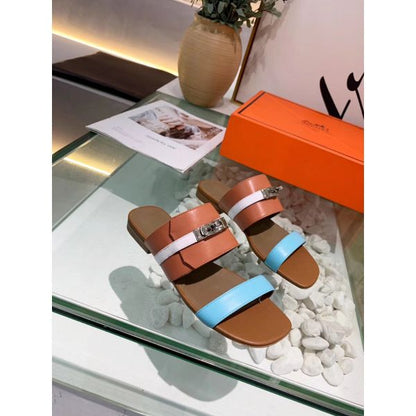 HERM Avenue Sandals In Multicolour Calfskin