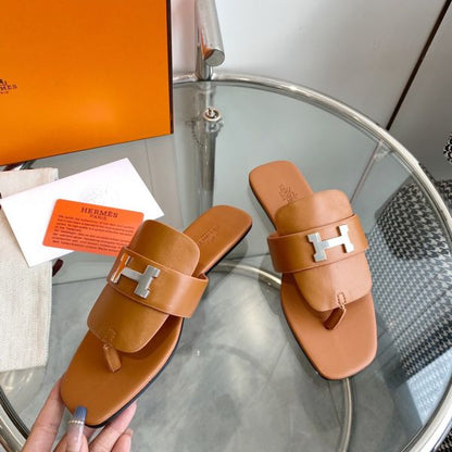 HERM Galerie Sandals In Brown Calfskin
