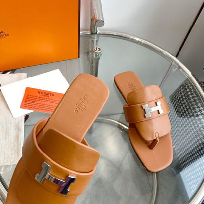 HERM Galerie Sandals In Brown Calfskin