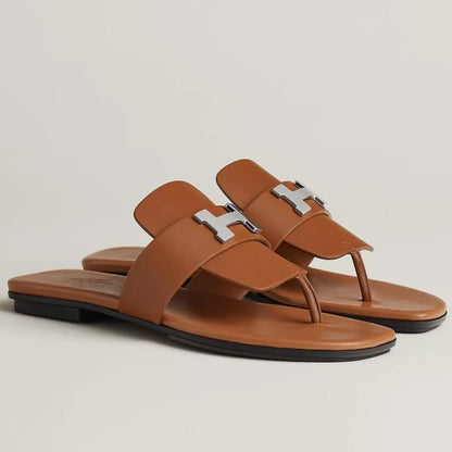 HERM Galerie Sandals In Brown Calfskin