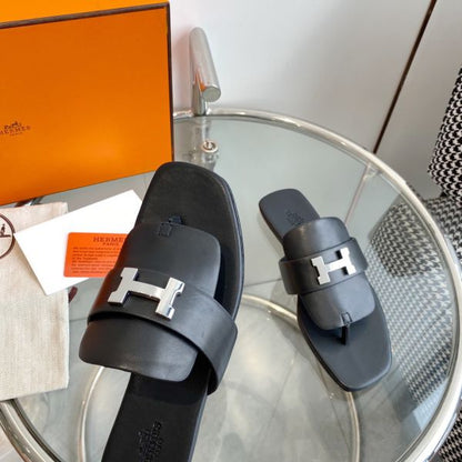 HERM Galerie Sandals In Black Calfskin