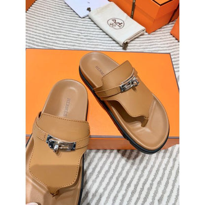 HERM Empire Sandals in Brown Calfskin