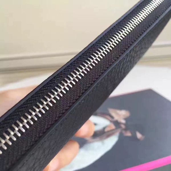 HERM Black Clemence Azap Zipped Wallet