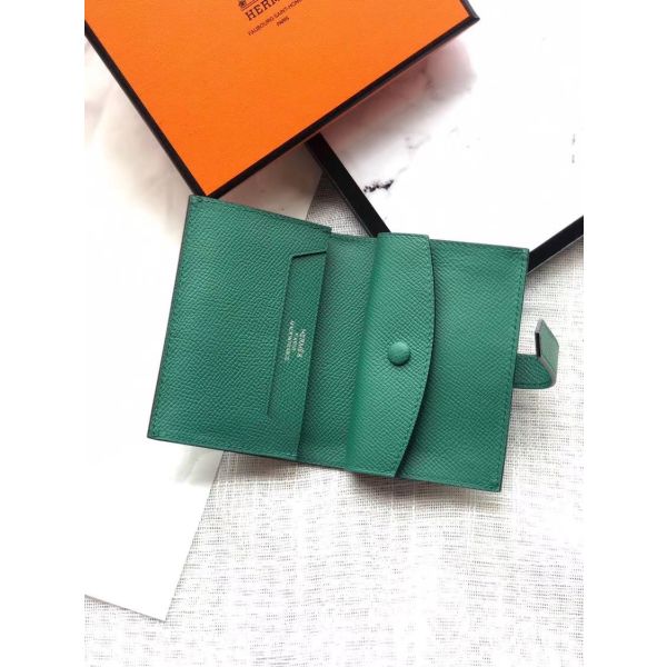 HERM Bearn Mini Wallet In Vert Vertigo Epsom Leather