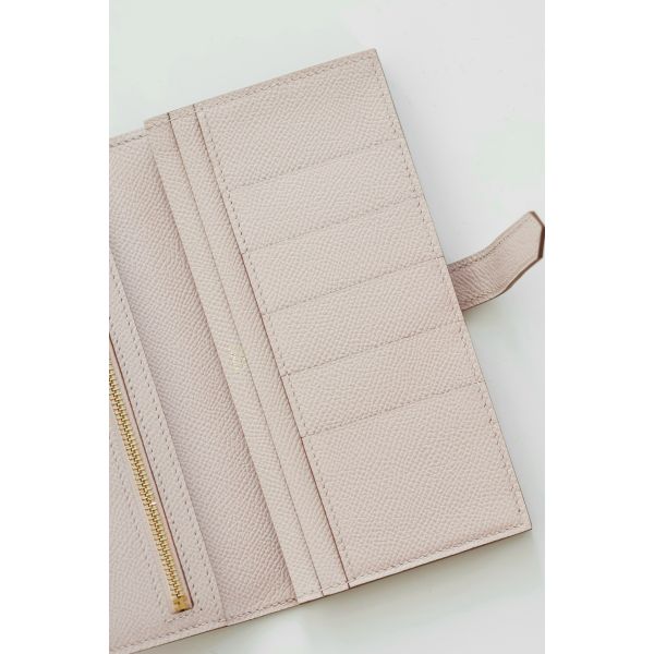 HERM Bearn Long Handmade Wallet in Mauve Pale Epsom Calfskin
