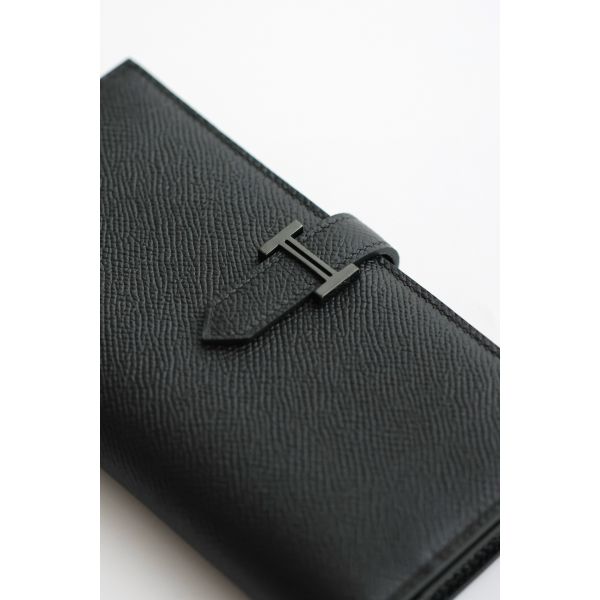 HERM Bearn Long Handmade Wallet in All Black
