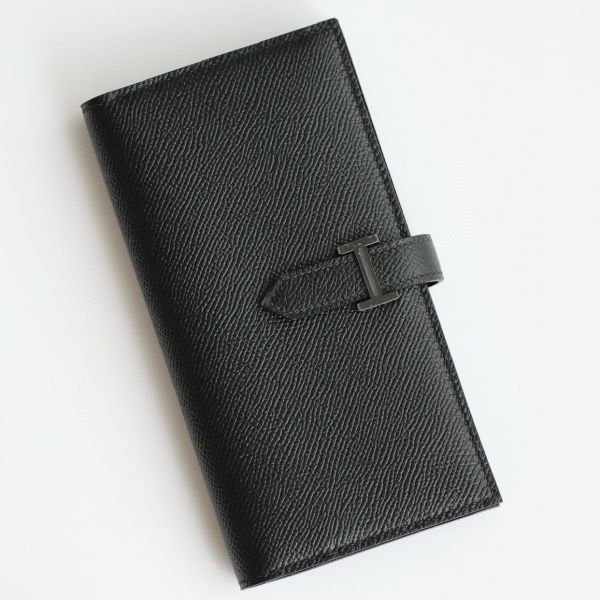 HERM Bearn Long Handmade Wallet in All Black
