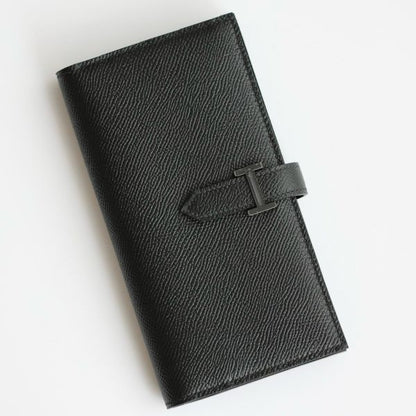 HERM Bearn Long Handmade Wallet in All Black