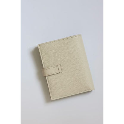 HERM Bearn Compact Handmade Wallet in Craie Chevre Mysore Goatskin