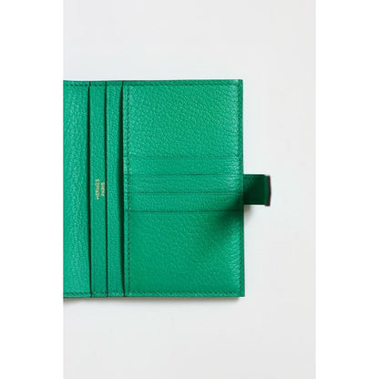 HERM Bearn Compact Handmade Wallet in Vert Jade Chevre Mysore Goatskin