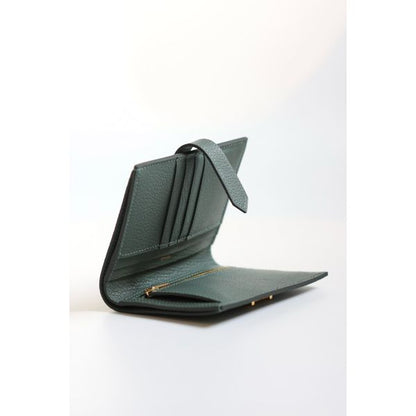 HERM Bearn Compact Handmade Wallet in Vert Amande Chevre Mysore Goatskin