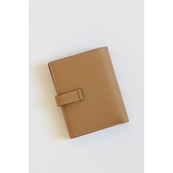 HERM Bearn Compact Handmade Wallet in Chai Epsom Calfskin