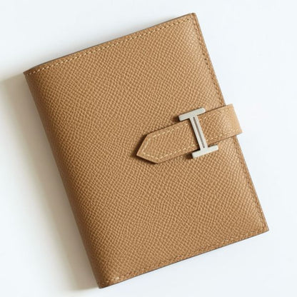 HERM Bearn Compact Handmade Wallet in Chai Epsom Calfskin