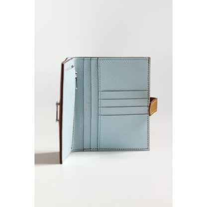HERM Bearn Compact Verso Handmade Wallet in Sesame Epsom Calfskin