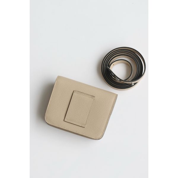 HERM Constance Slim Wallet in Tourterelle Epsom Calfskin