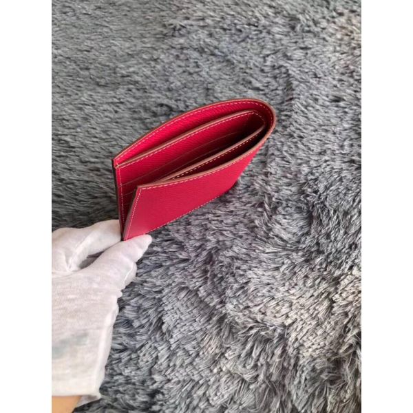 HERM Rose Red MC¬≤ Copernic Compact Wallet