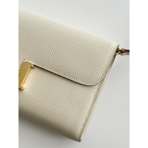 HERM Constance To Go Wallet in Craie Epsom Calfskin