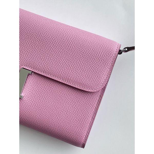 HERM Constance To Go Wallet in Mauve Sylvestre Epsom Calfskin
