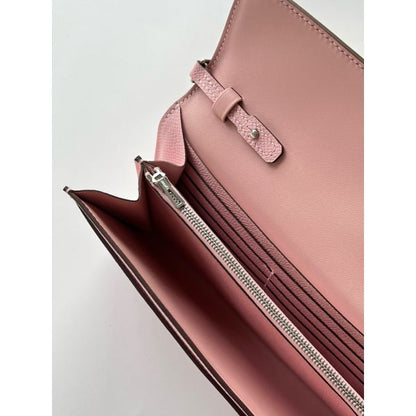 HERM Constance To Go Wallet in Pink Epsom Calfskin