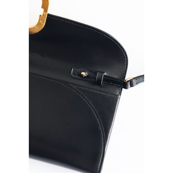 HERM Maillon To Go Wallet in Black Box Calfskin