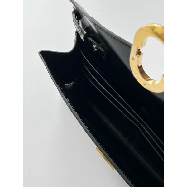 HERM Maillon To Go Wallet in Black Box Calfskin