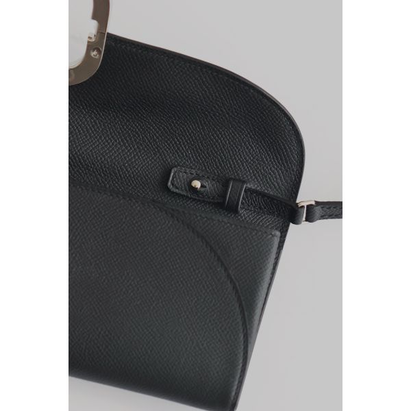 HERM Maillon To Go Wallet in Black Epsom Calfskin