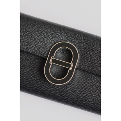 HERM Maillon To Go Wallet in Noir Epsom Calfskin