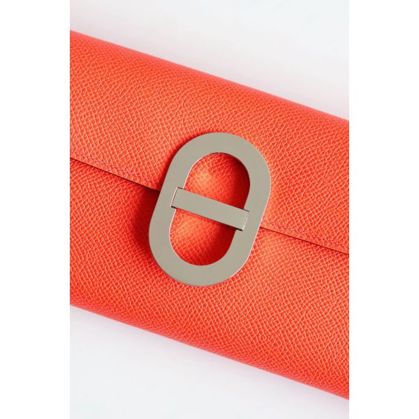 HERM Maillon To Go Wallet in Rose Jaipur Epsom Calfskin