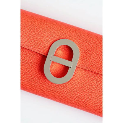 HERM Maillon To Go Wallet in Rose Jaipur Epsom Calfskin