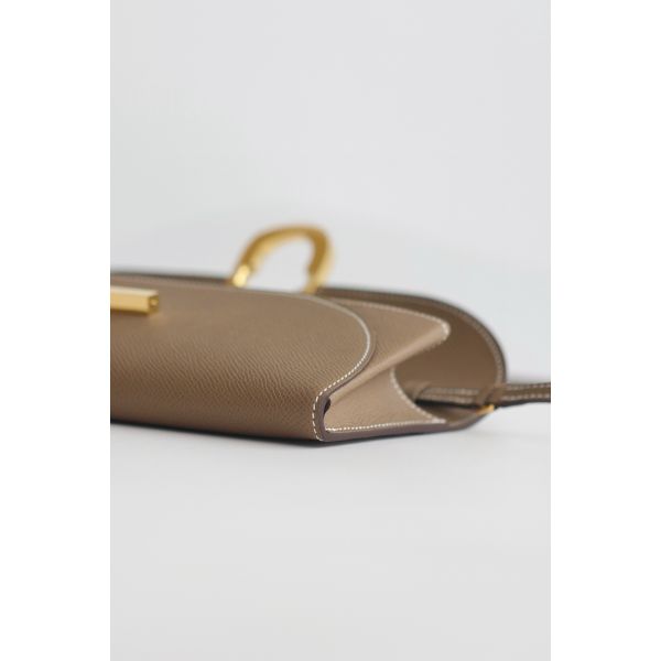 HERM Maillon To Go Wallet in Taupe Epsom Calfskin
